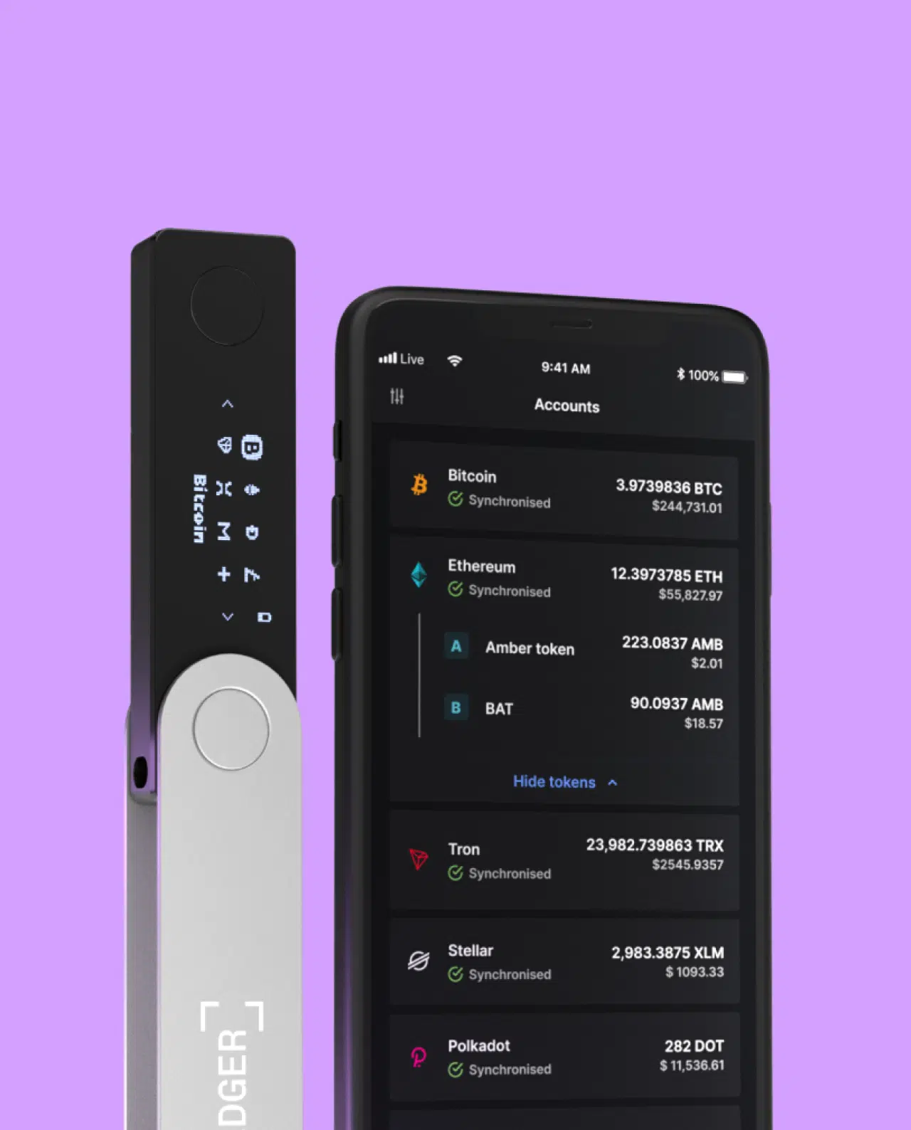 ledger nano x with ledger live