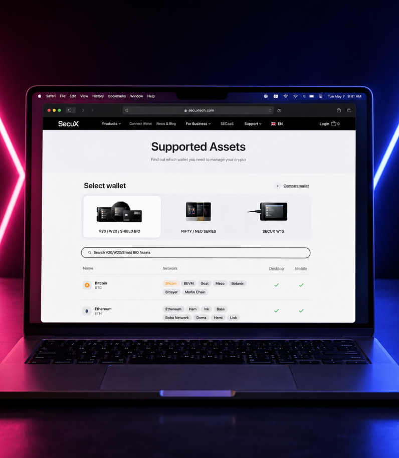 SecuX Nifty 17 Secux Nifty Supported Coins