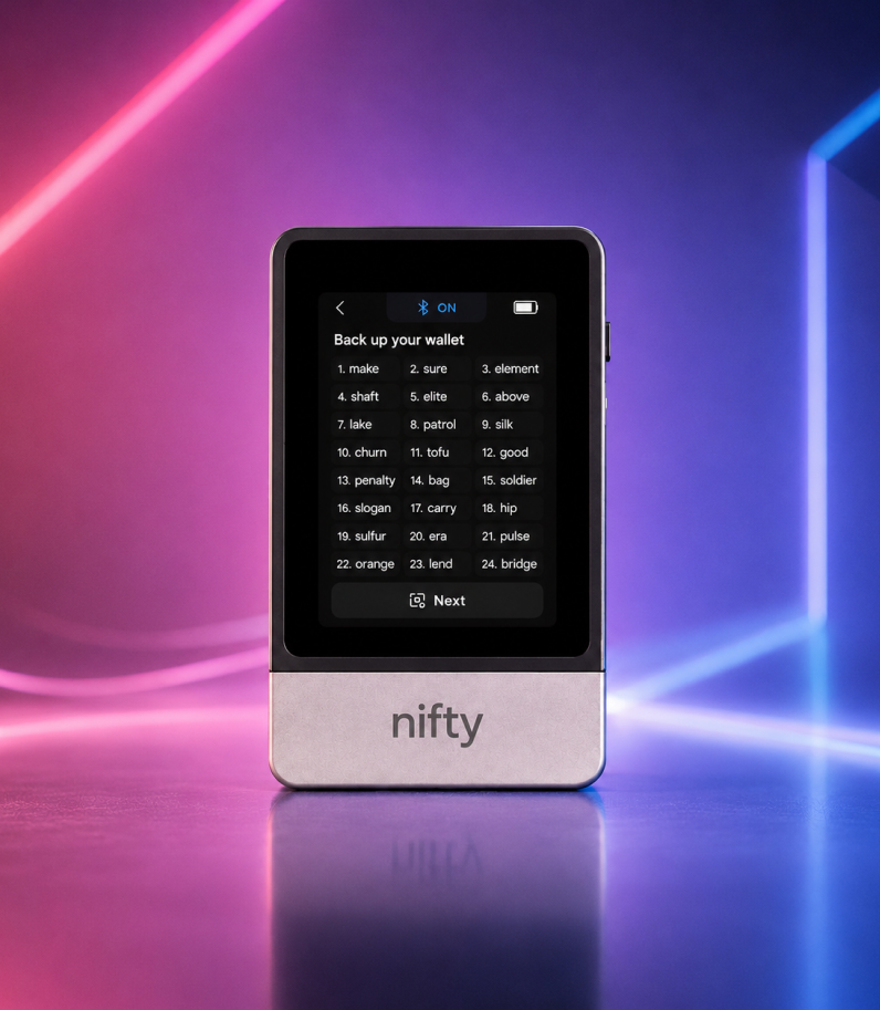 SecuX Nifty 11 Secux Nifty Private Keys On Device