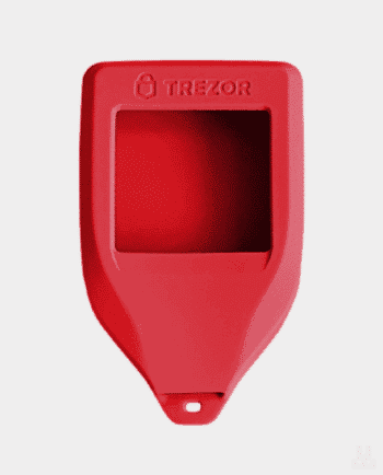 Glove Protective silicone case for Trezor Model T Red