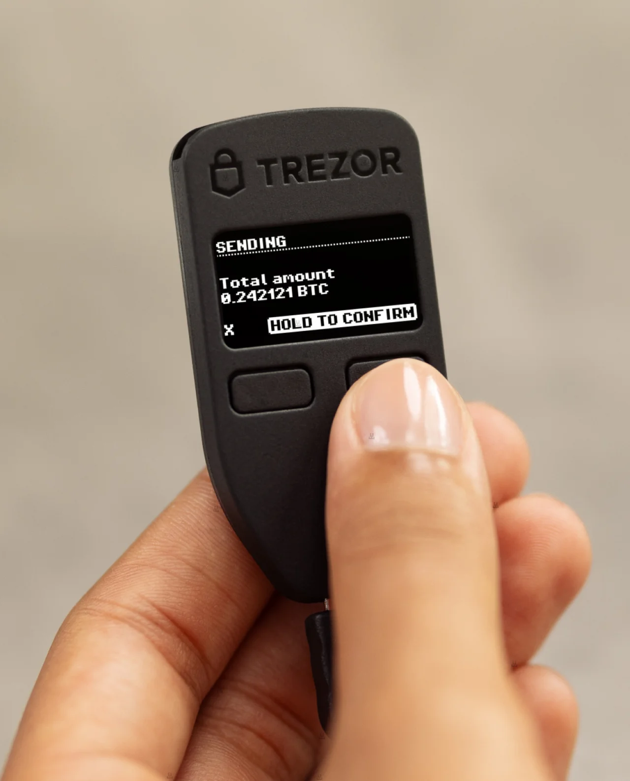 Підтвердження транзакції Trezor One