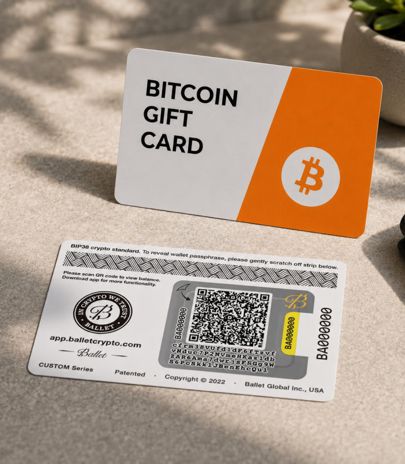 Ballet Crypto — Подарочная карта Bitcoin 8 Ballet Crypto BTC Gift Card Real Bitcoin