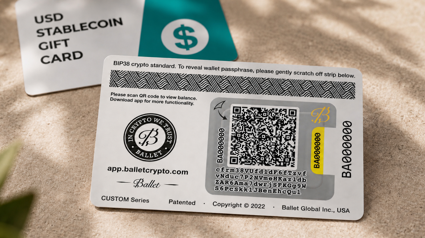 Ballet Crypto USD Gift Card Secure