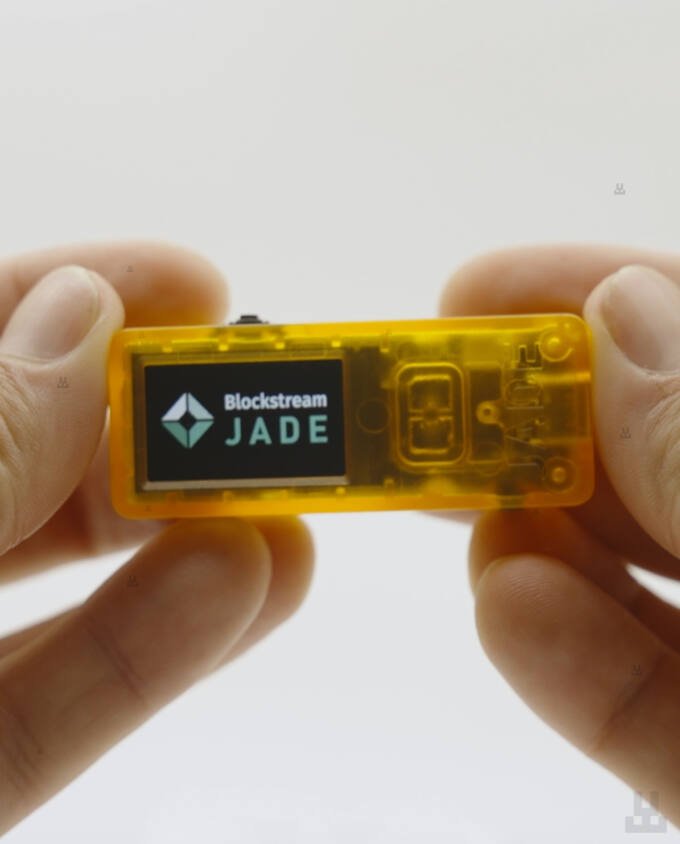 blockstream jade orange enabled in hands