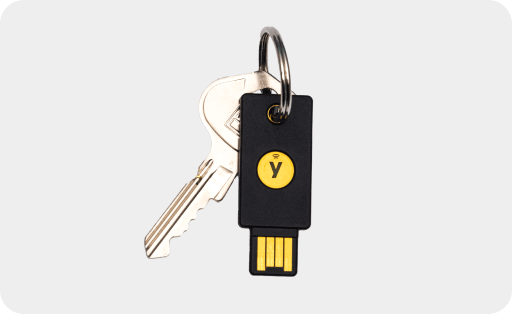 Security Key NFC by Yubico on keychain