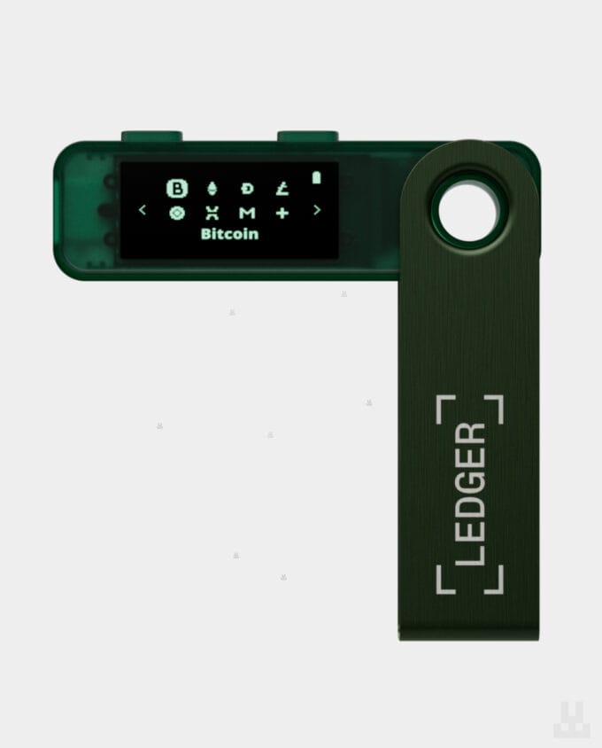 Ledger Nano S Plus Emerald Green Open Device