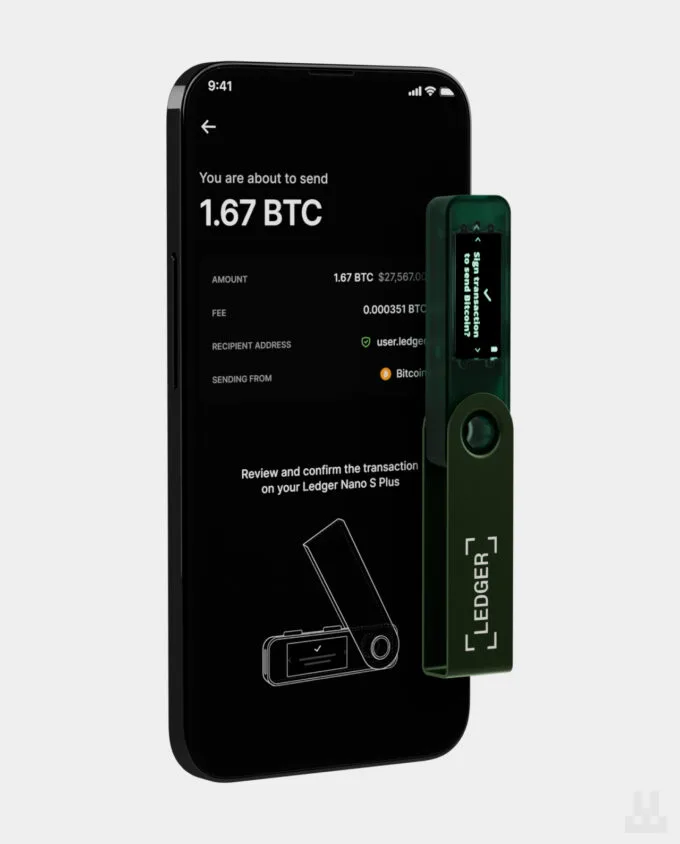 Ledger Nano S Plus Emerald Green Mobile App