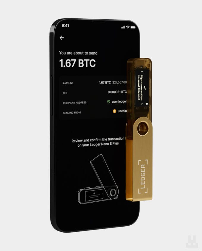 Ledger Nano S Plus Gold Mobile App