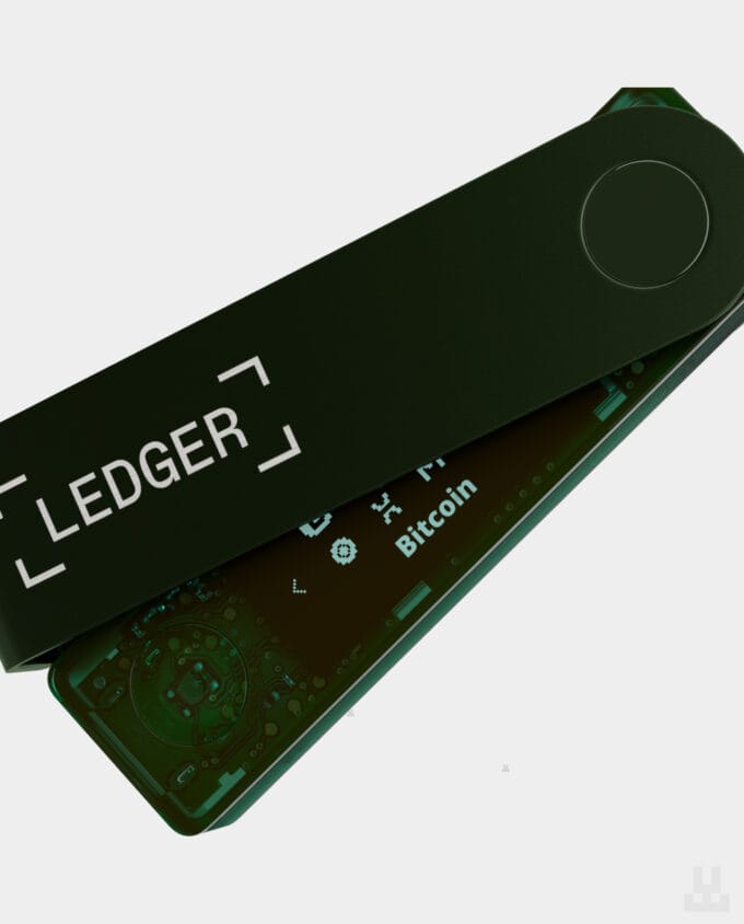 Ledger Nano X Emerald Green Open device