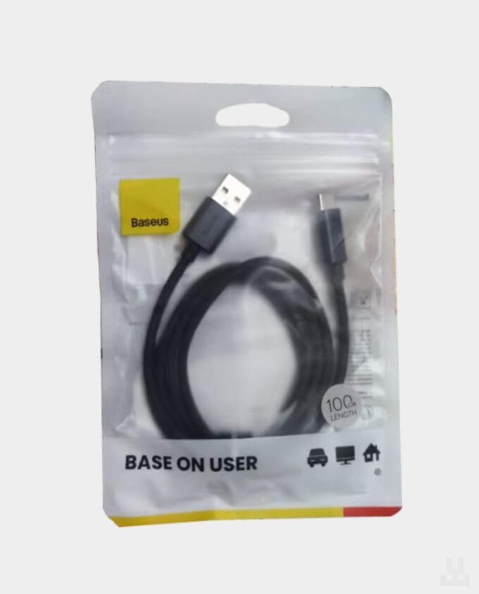 baseus 100w type-c usb-a cable package