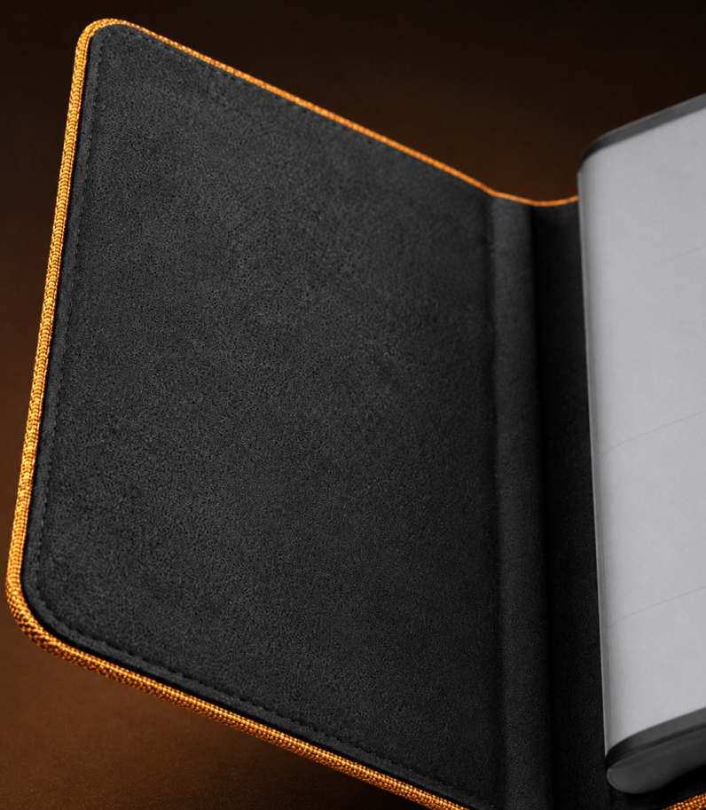 Ledger Stax Magnet Shell — BTC Orange 8 Ledger Stax Magnet Shell BTC Orange Microfibre