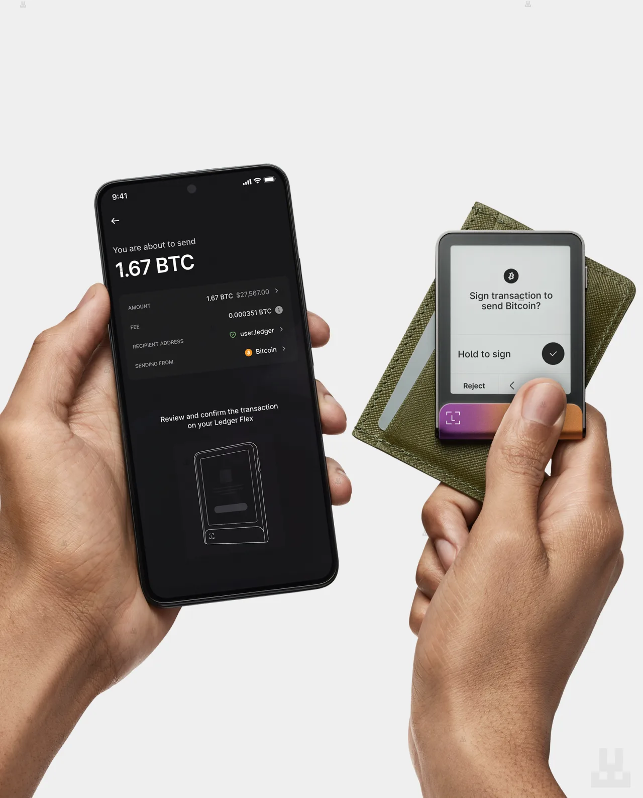 Ledger Flex Ferro Fuschia - Send money
