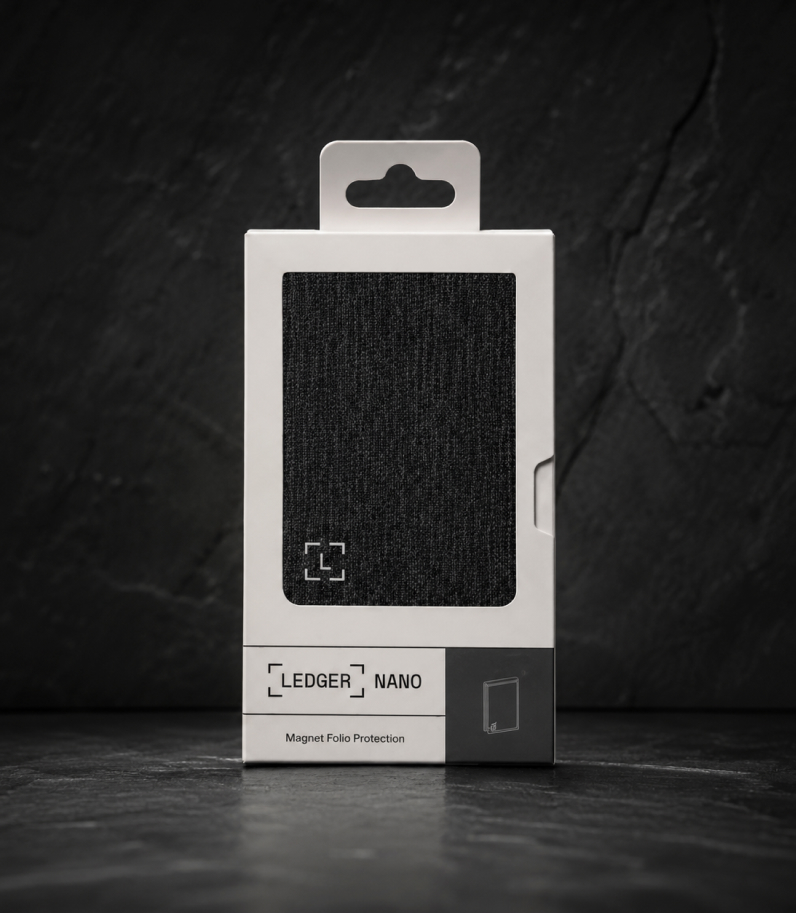 Ledger Nano Gen5 Magnet Folio Business Charcoal Box Content