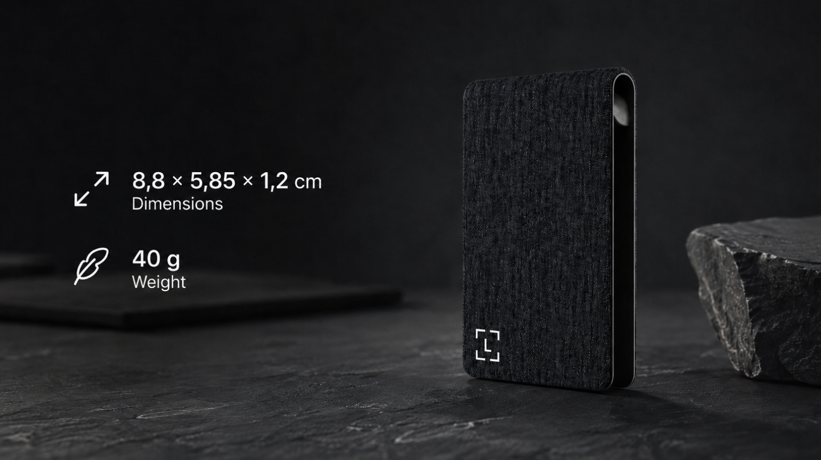 Ledger Nano Gen5 Magnet Folio Business Charcoal Compact