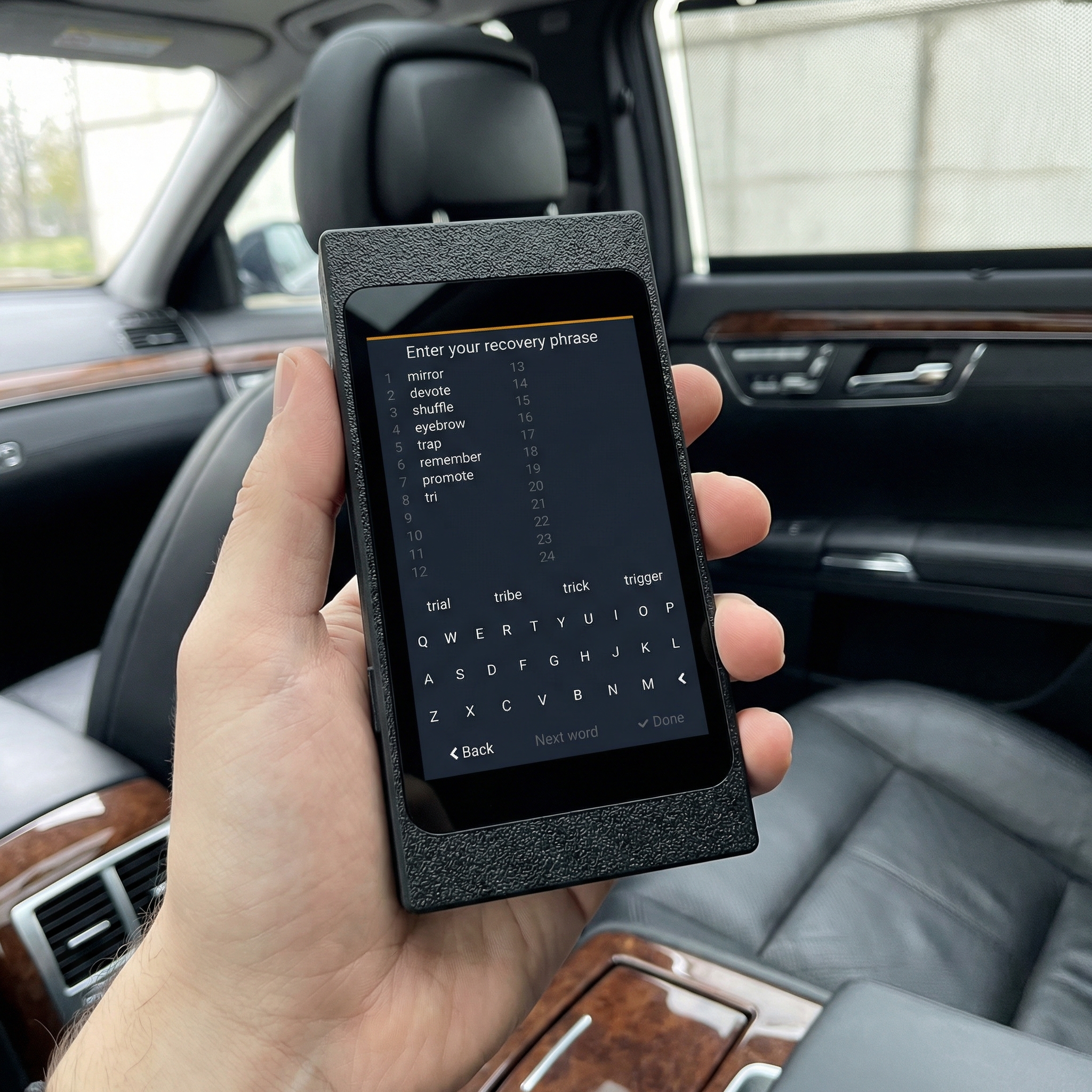 Specter DIY 15 Specter Diy in hands in car