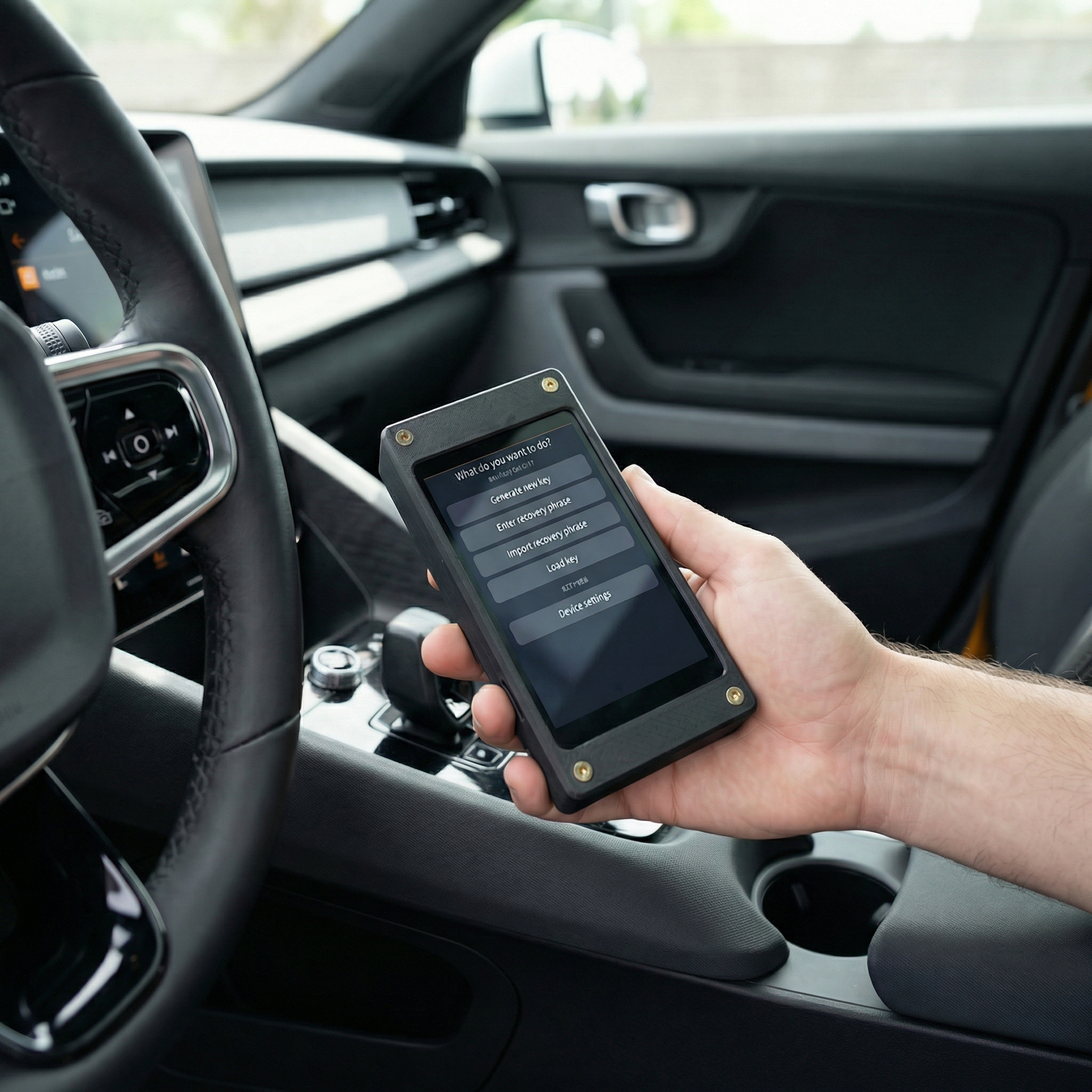 Specter shield lite in hands in car