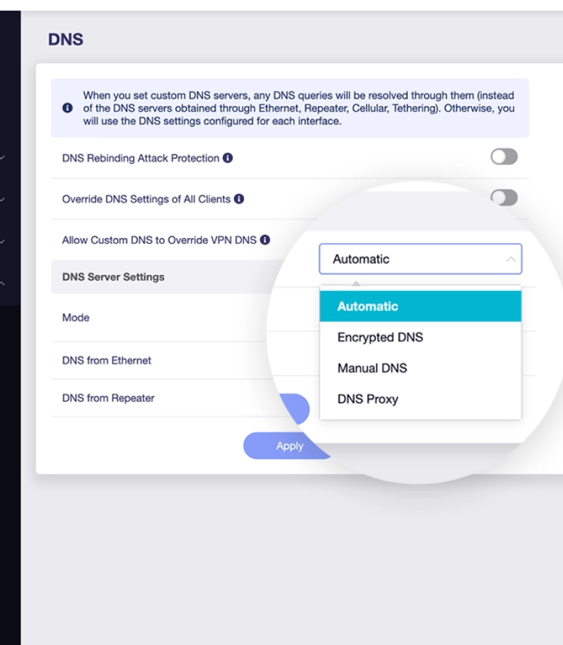 GL.iNet Mango (GL-MT300N-V2) 11 GLInet Mango router dns configuration