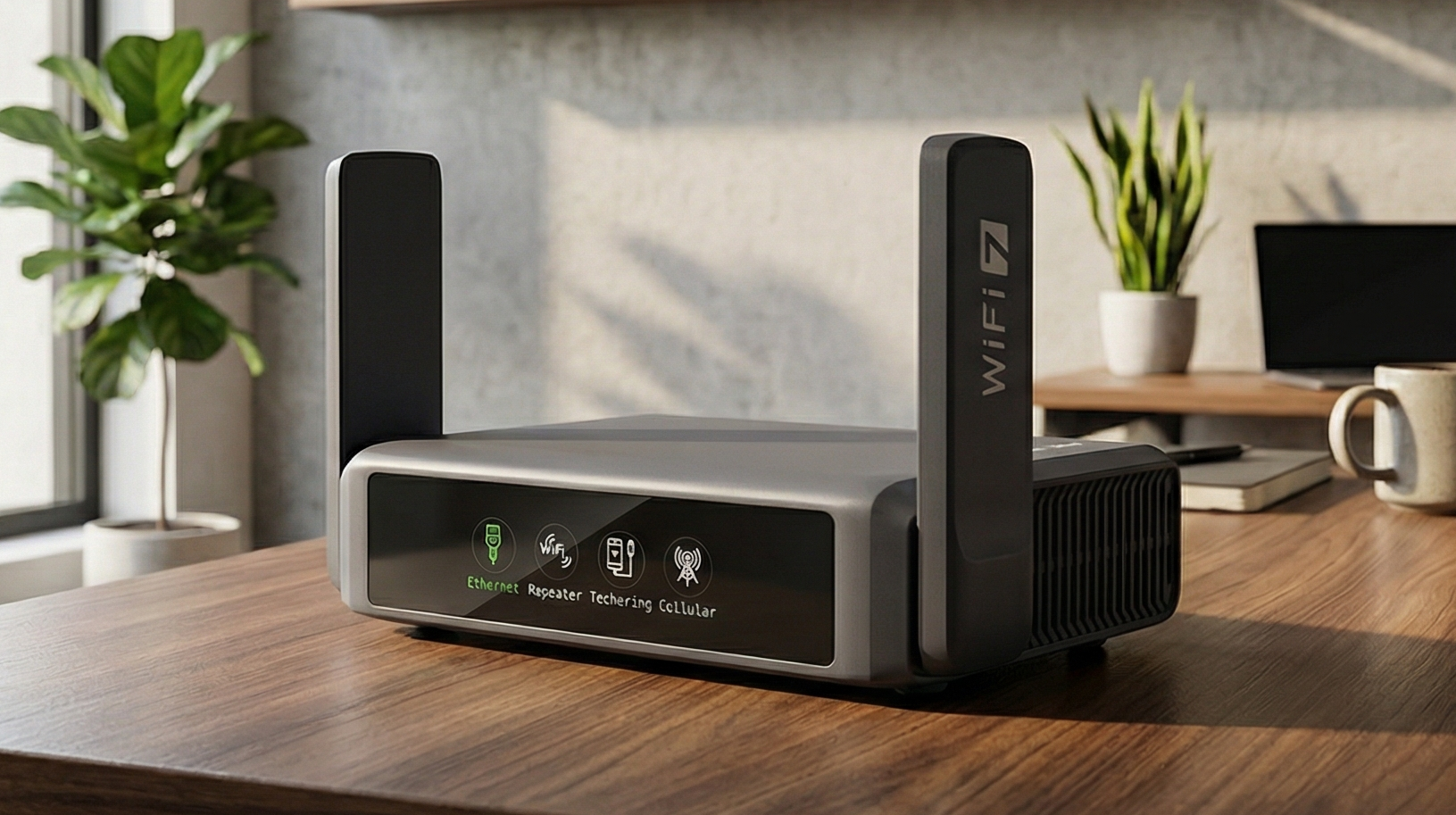 GL.iNet Slate 7 (GL-BE3600) 14 Slate 7 router in the modern office