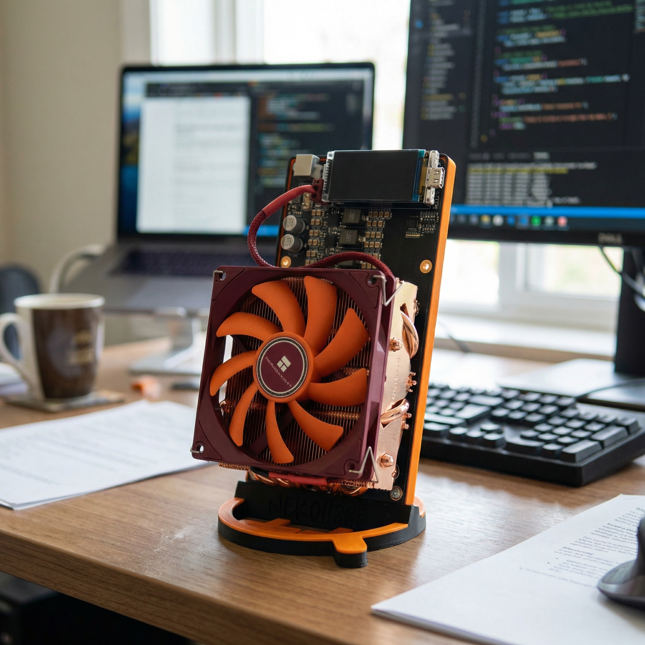NerdQaxe++ 12 NerdQaxe++ on desk