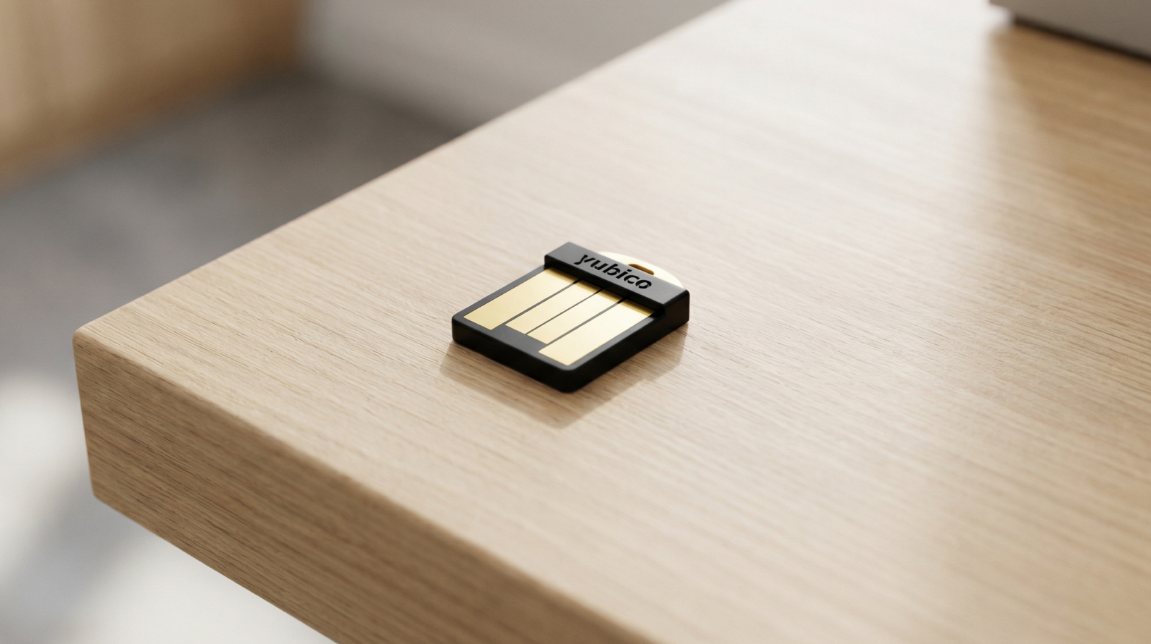 Yubikey 5 Nano on the desk