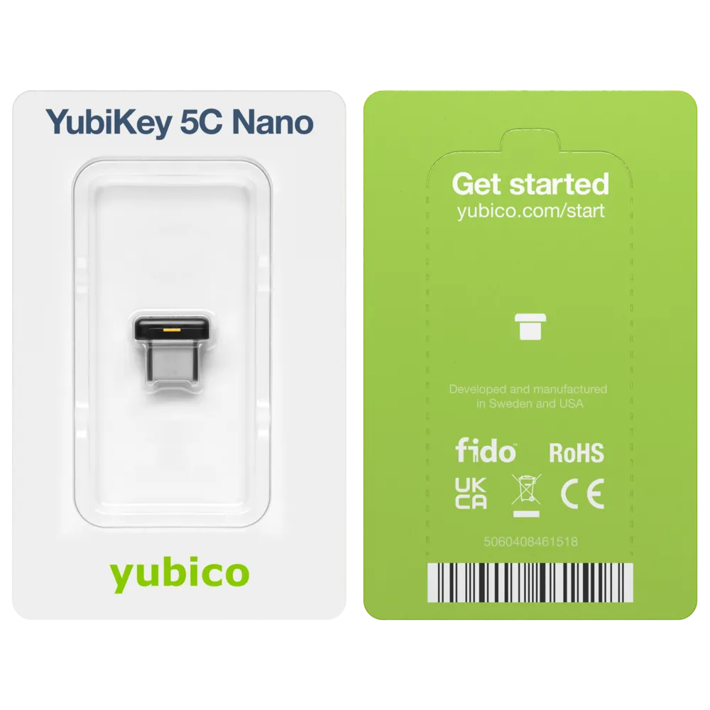 Yubikey 5C Nano in box