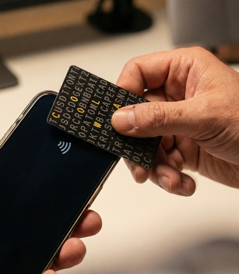 Coolwallet Go 6 Coolwallet Go NFC confirming with phone