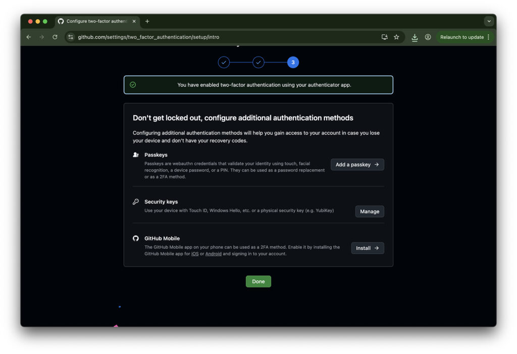 Confirming the code in GitHub