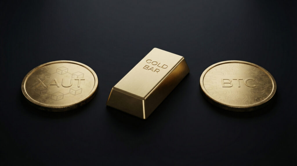 Blog What is XAUT gold bar vs xaut coin vs btc coin