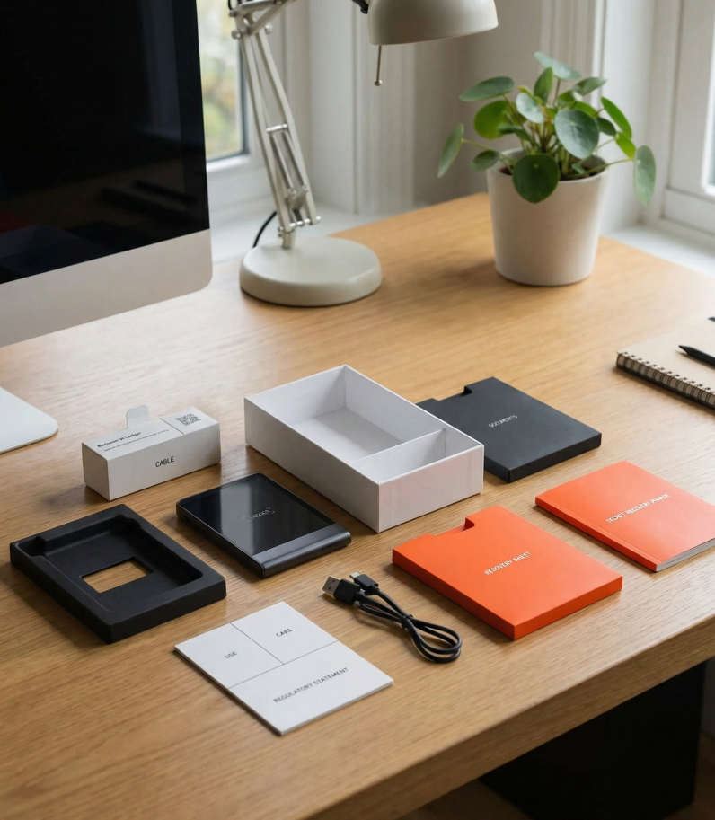 Ledger Flex box content on the desk