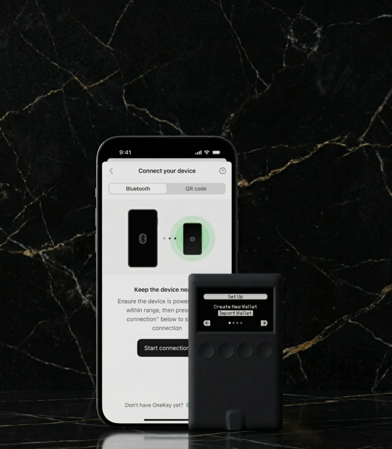 Onekey classic 1s pure btc only connecting with phone