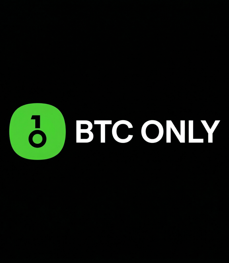 Onekey classic 1s pure btc only text on black background