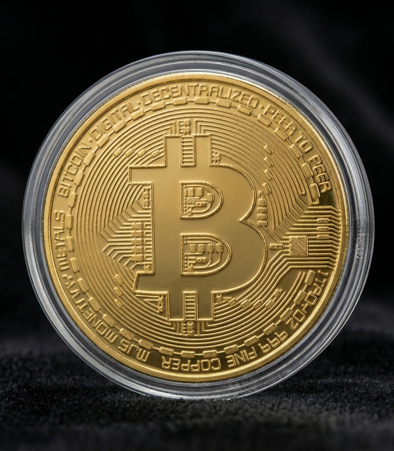 Сувенірна монета Bitcoin 8 Bitcoin Souvenir Coin in case