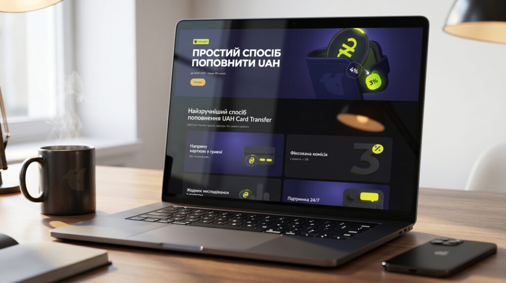 Пряме виведення крипти на картку через WhiteBIT — розділ Card Transfer
