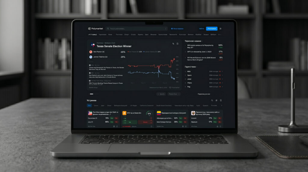 Polymarket is a scam — platform homepage with active markets