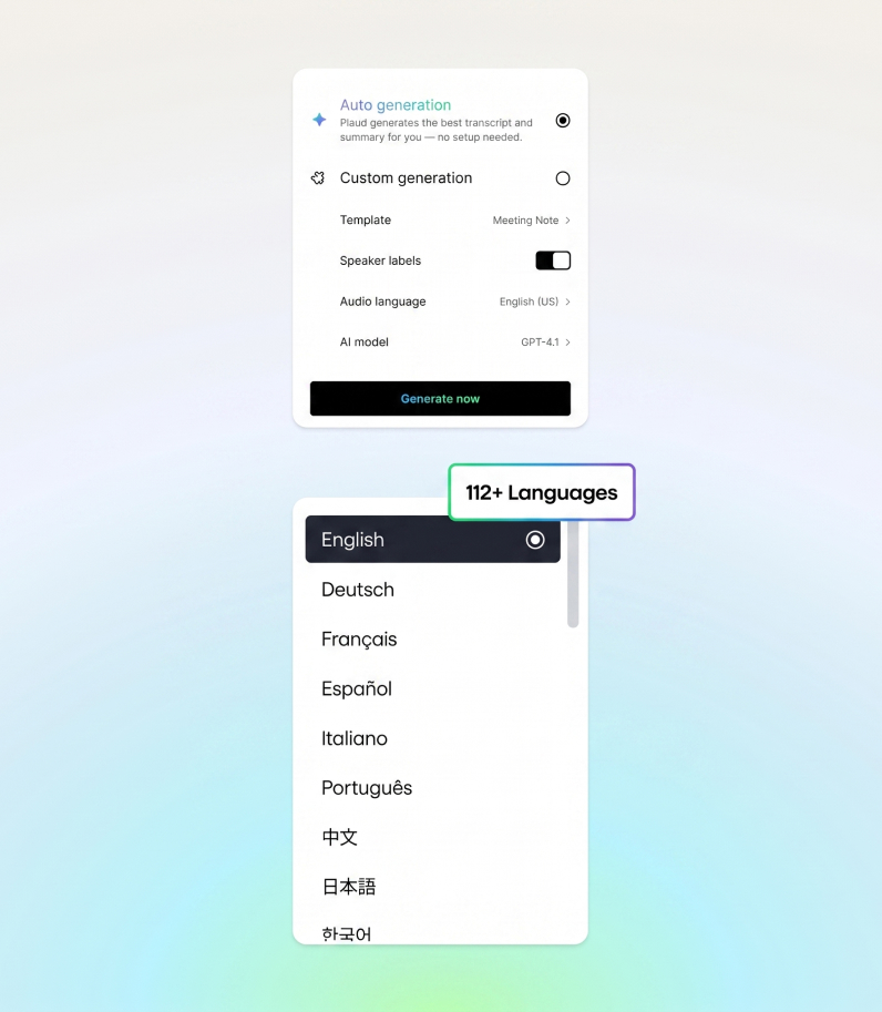 Plaud Note Pro Multiply Language