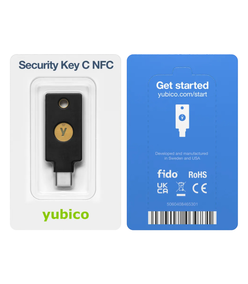 Security Key C NFC by Yubico in the box