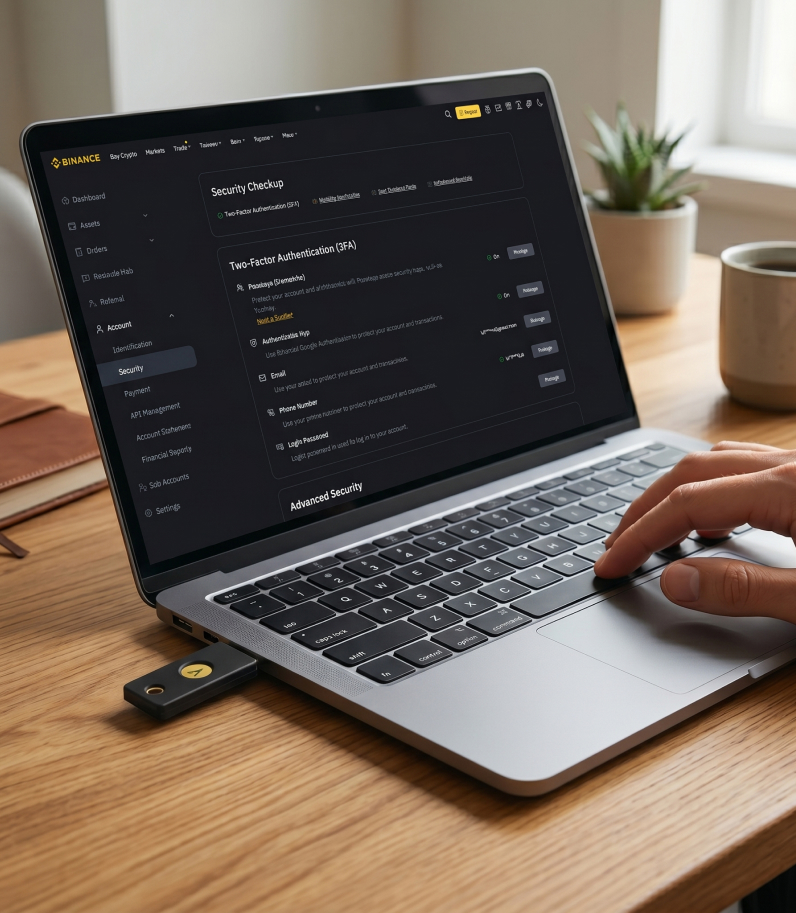 Security Key NFC by Yubico — автентифікація на Binance