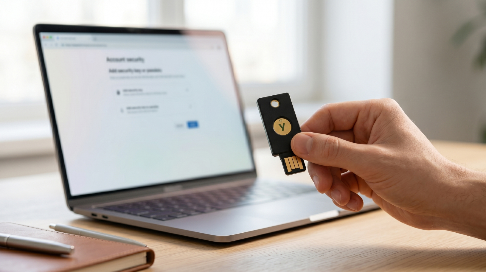 Security Key NFC by Yubico — вхід у Google