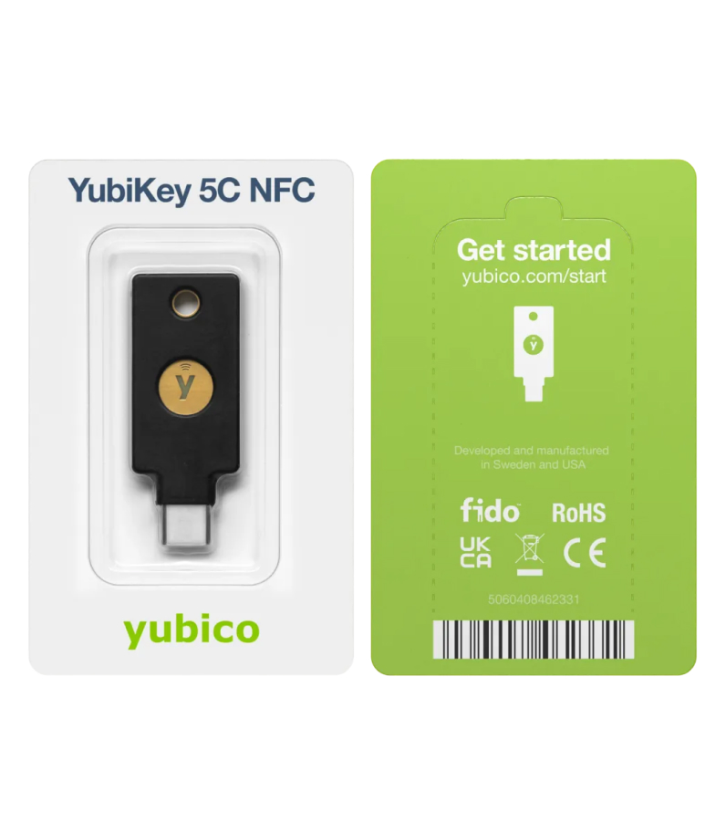 YubiKey 5C NFC in the box