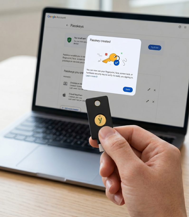 YubiKey 5C NFC Google Passkey