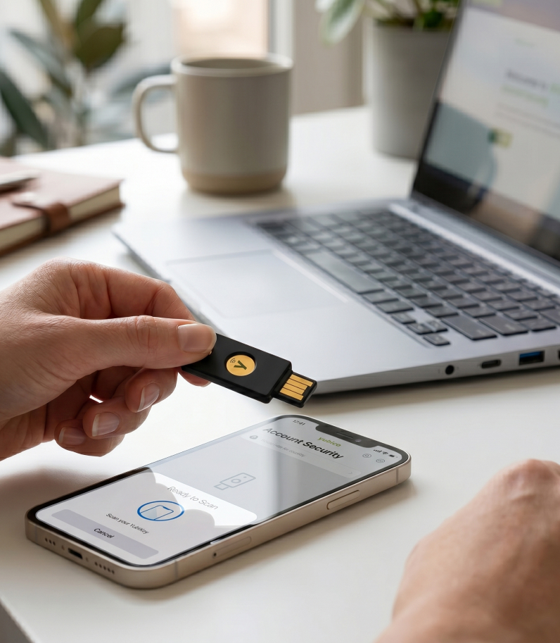 YubiKey 5 NFC: вхід через NFC