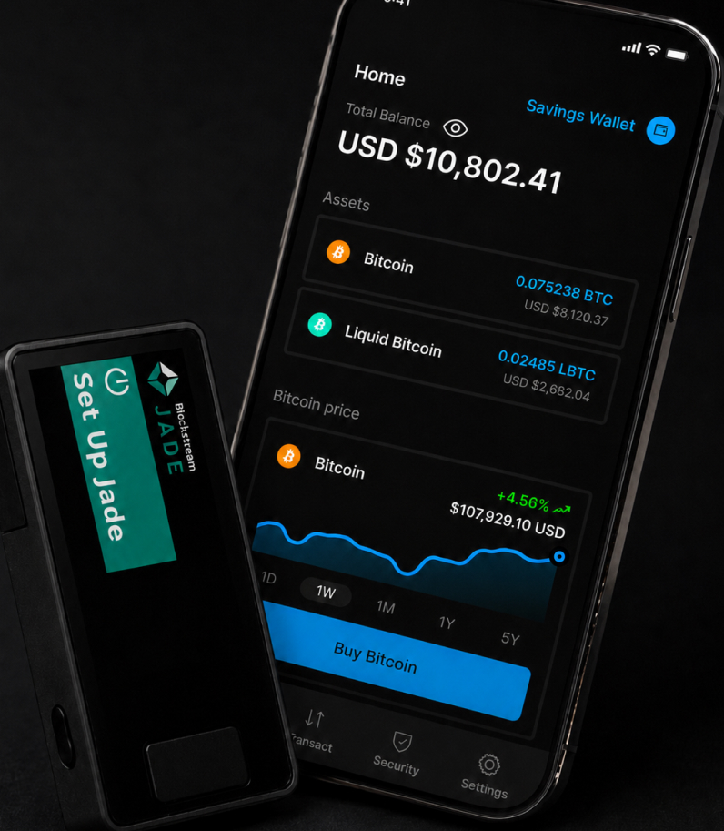Blockstream Jade Core 7 Blockstream Jade Core Self-Custody Behind Phone