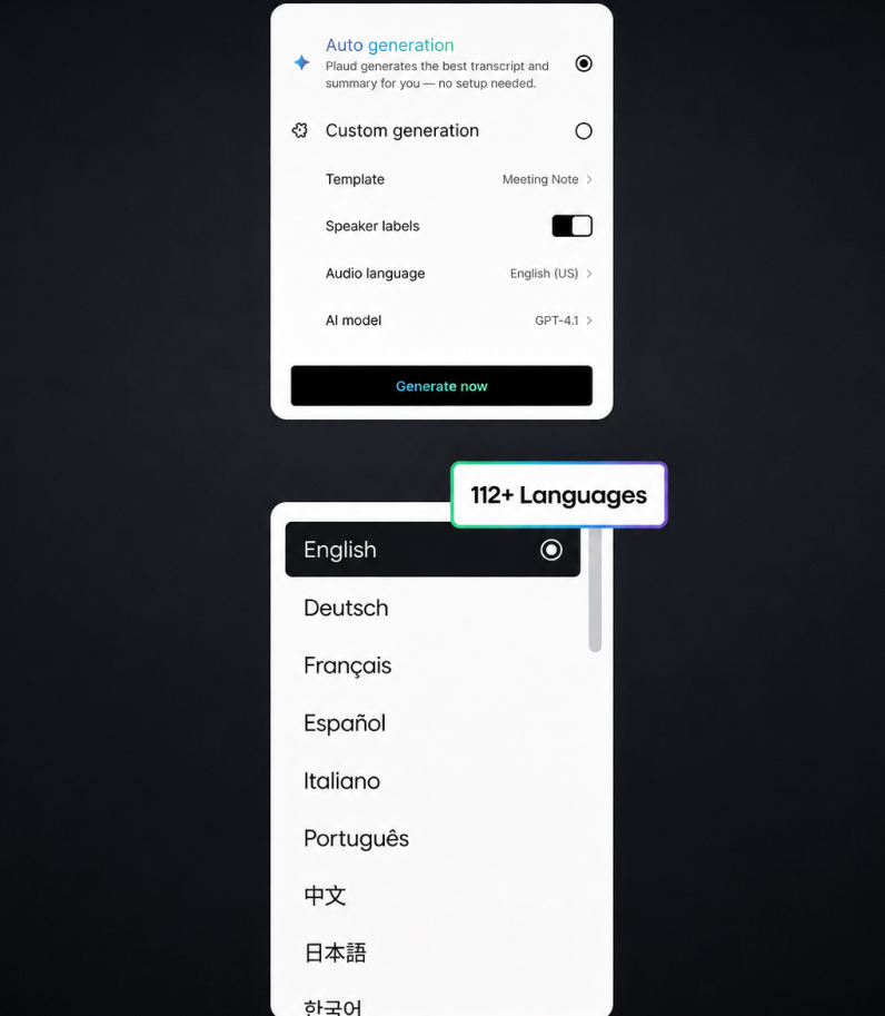 Plaud Note Pro Multiply Language