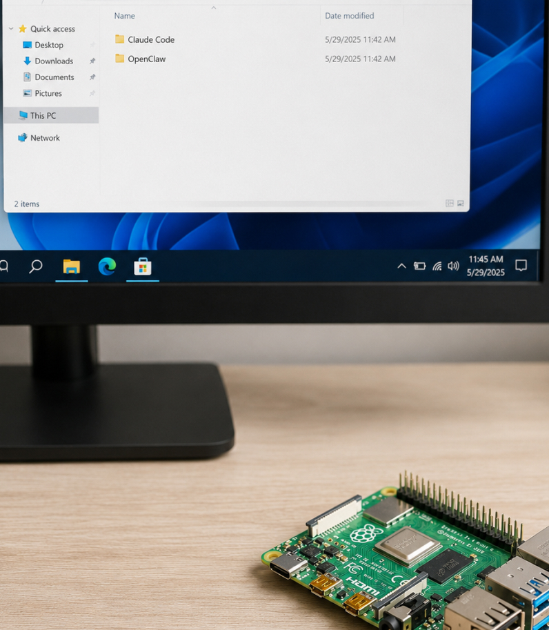 Raspberry Pi 4 Model B 13 Raspberry Pi 4 Model B Behind The Monitor