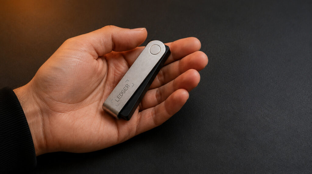 Ledger Nano X battery conditioning in hands