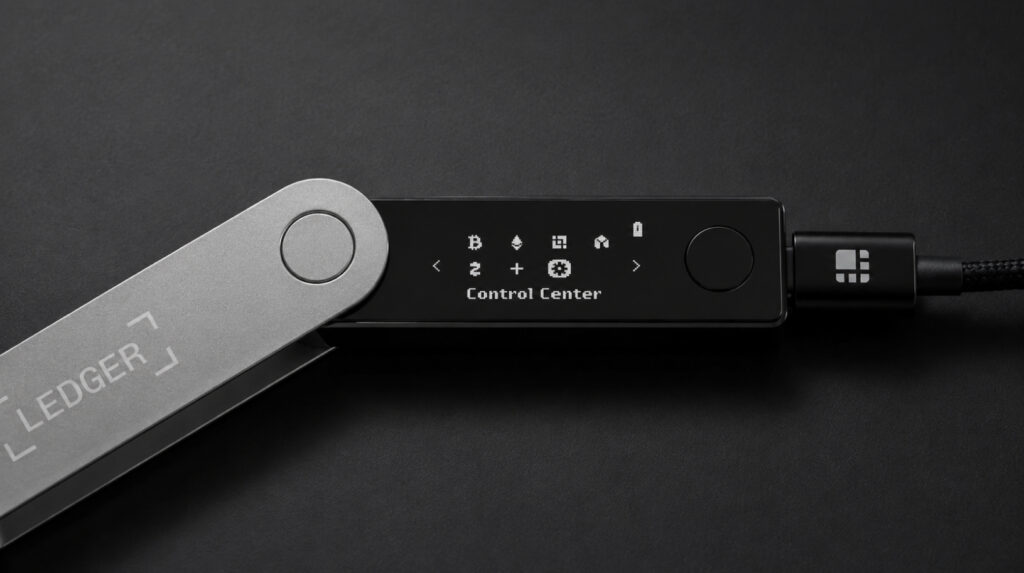 Ledger Nano X у Control Center під час налаштування заряджання акумулятора