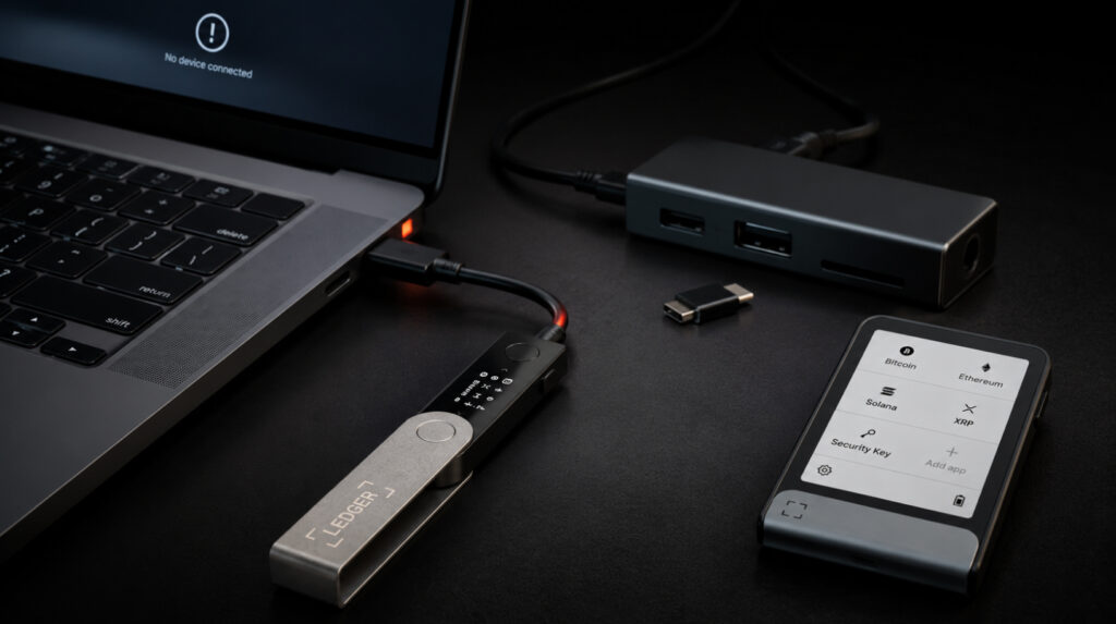 Ledger Wallet не видит Ledger при прямом USB-подключении к ноутбуку