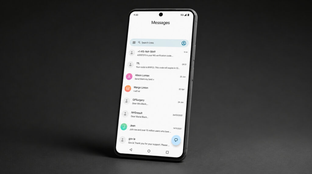 Google Messages RCS chat on Android with end-to-end encryption between users