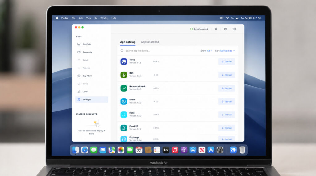 Ledger Wallet на MacBook: добавление аккаунта после восстановления кошелька