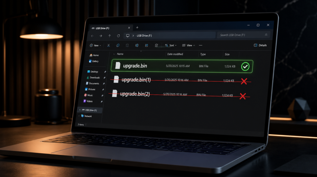 SafePal S1 не видит upgrade.bin из-за неправильного названия файла